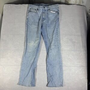 Mutual Weave Mens Bootcut Jeans Ice Blue Washed Comfort‎ Modern 5-Pocket 32x34